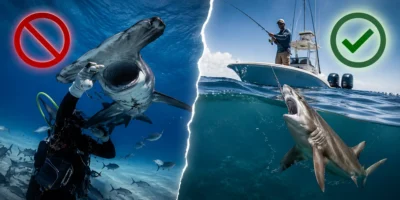 Nourrir les requins interdit, pêcher les requins autorisé