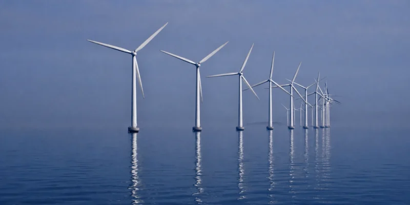 Parc éolien en mer de Middelgrunden dans les eaux calmes de l’Øresund